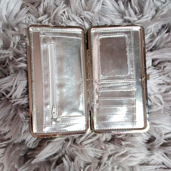 Multicolored faux snake embossed hardcover wallet - Picture 2 of 3